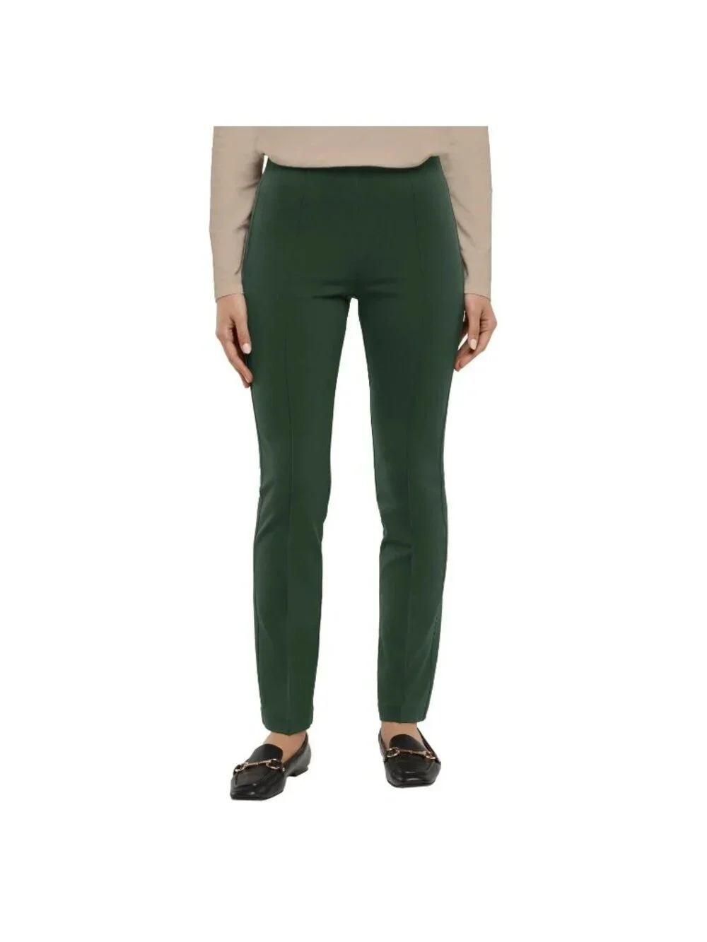 NWT Banana Republic Women's M Green Ponte Pants Slim Leg C0443